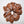 Load image into Gallery viewer, Brown Ikat Print Zero-Waste Scrunchie. Made from fabric off-cuts of our sustainably sourced hemp and organic cotton handloom fabrics. Made in Australia by our partner charity The Social Studio.