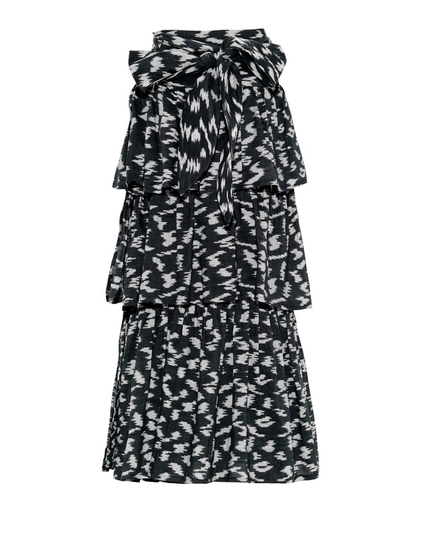 Devi Skirt - Tara Print (Black)