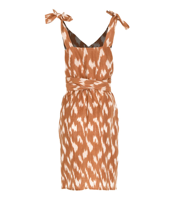 Rita Dress - Amy Print (Brown)