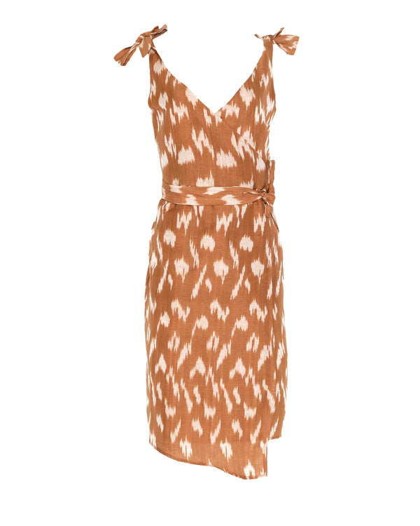 Rita Dress - Amy Print (Brown)