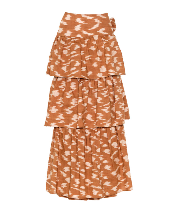 Devi Skirt - Amy Print (Brown)